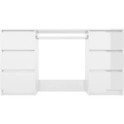 TRUE DEAL Bureau Blanc Brillant 140x50x77 Cm Aggloméré 10 TRUE DEAL Bureau Blanc Brillant 140x50x77 Cm Aggloméré -France Bureau Soldes 2022 30019624 4