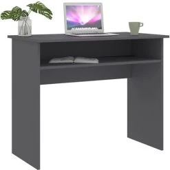 TRUE DEAL Bureau Gris 90x50x74 Cm Aggloméré -France Bureau Soldes 2022 30020228 3