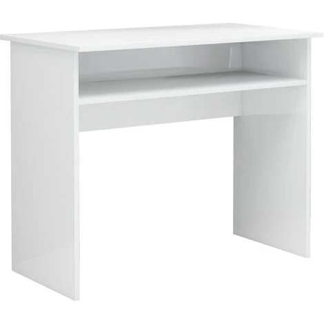 TRUE DEAL Bureau Blanc Brillant 90x50x74 Cm Aggloméré 4 TRUE DEAL Bureau Blanc Brillant 90x50x74 Cm Aggloméré – Image 2