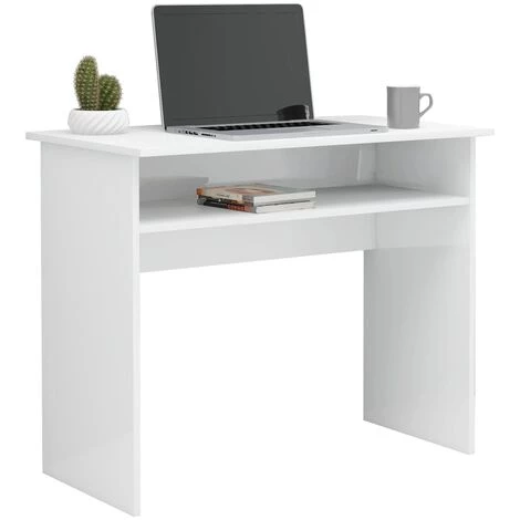 TRUE DEAL Bureau Blanc Brillant 90x50x74 Cm Aggloméré 5 TRUE DEAL Bureau Blanc Brillant 90x50x74 Cm Aggloméré – Image 3