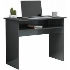 TRUE DEAL Bureau Gris Brillant 90x50x74 Cm Aggloméré -France Bureau Soldes 2022 30020245 3