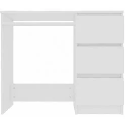 TRUE DEAL Bureau Blanc 90x45x76 Cm Aggloméré -France Bureau Soldes 2022 30020459 4