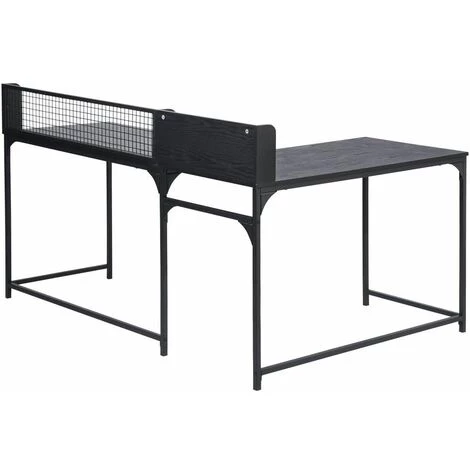 HOMYLIN Bureau D'ordinateur En Forme De L - Bureau D'angle En MDF - Table Stable En Nior - 165 X 110 X 75-95 Cm 5 HOMYLIN Bureau D'ordinateur En Forme De L - Bureau D'angle En MDF - Table Stable En Nior - 165 X 110 X 75-95 Cm – Image 3