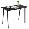 HOMYLIN Bureau Informatique Industriel Style Pieds En Métal - Décor Noir - L 100 X 48 X 74 Cm