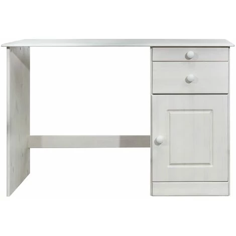 TRUE DEAL Bureau Avec Tiroirs 110x50x74 Cm Bois De Pin Massif 4 TRUE DEAL Bureau Avec Tiroirs 110x50x74 Cm Bois De Pin Massif – Image 2