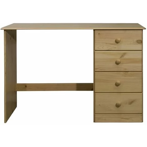 TRUE DEAL Bureau Avec 4 Tiroirs 110x50x74 Cm Bois De Pin Massif 4 TRUE DEAL Bureau Avec 4 Tiroirs 110x50x74 Cm Bois De Pin Massif – Image 2
