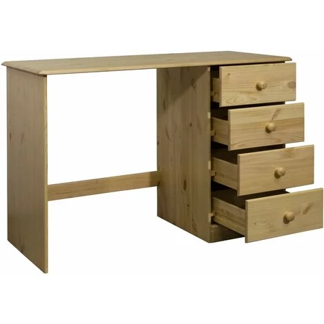 TRUE DEAL Bureau Avec 4 Tiroirs 110x50x74 Cm Bois De Pin Massif 5 TRUE DEAL Bureau Avec 4 Tiroirs 110x50x74 Cm Bois De Pin Massif – Image 3
