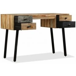 TRUE DEAL Bureau Teck De Récupération Massif 110 X 50 X 76 Cm -France Bureau Soldes 2022 30494314 5