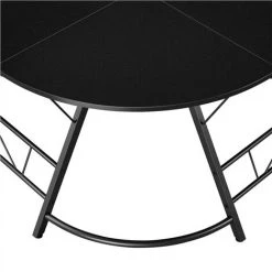 Yaheetech Bureau D'angle Table Informatique En Forme De L Table D'étude Avec Support D’écran Pieds Réglables Pour Bureau Chambre Studio Gain De Place Noir/L 130x130x75/96,5 Cm -France Bureau Soldes 2022 30539871 4