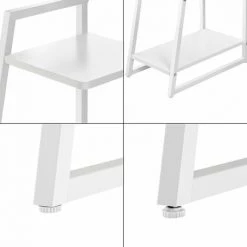 HELLOSHOP26 Bureau Avec étagères De Rangement Poste De Travail Table De Bureau Panneau De Fibre De Bois Mélaminé Et Métal 117 X 102 X 50 Cm Blanc - Blanc 9 HELLOSHOP26 Bureau Avec étagères De Rangement Poste De Travail Table De Bureau Panneau De Fibre De Bois Mélaminé Et Métal 117 X 102 X 50 Cm Blanc - Blanc -France Bureau Soldes 2022 30789149 4