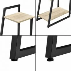 HELLOSHOP26 Bureau Avec étagères De Rangement Poste De Travail Table De Bureau Panneau De Fibre De Bois Mélaminé Et Métal 117 X 102 X 50 Cm Chêne Et Noir - Beige 7 HELLOSHOP26 Bureau Avec étagères De Rangement Poste De Travail Table De Bureau Panneau De Fibre De Bois Mélaminé Et Métal 117 X 102 X 50 Cm Chêne Et Noir - Beige -France Bureau Soldes 2022 30789277 3