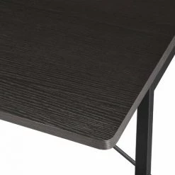 HELLOSHOP26 Bureau Avec étagères De Rangement Poste De Travail Table De Bureau Panneau De Fibre De Bois Mélaminé Et Métal 117 X 102 X 50 Cm Effet Noyer Et Noir - Marron -France Bureau Soldes 2022 30789280 3