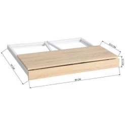 URBAN MEUBLE Bureau Pliable Industrial Bois Pied Métal Gain D'espace Couleur Blanche -France Bureau Soldes 2022 30812181 3