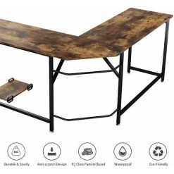 KEEPBUYING Bureau Informatique , Table D'angle - Contemporain - L 130CM Bureau D’Ordinateur -France Bureau Soldes 2022 30837336 3