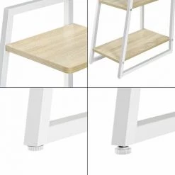 HELLOSHOP26 Bureau Avec étagères De Rangement Poste De Travail Table 117 Cm Chêne Et Blanc - Beige -France Bureau Soldes 2022 30956399 3