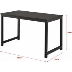 HELLOSHOP26 Bureau Réglable Poste De Travail Table De Bureau Bois Mélaminé Et Acier 120 Cm Couleur Noyer Et Noir - Marron 8 HELLOSHOP26 Bureau Réglable Poste De Travail Table De Bureau Bois Mélaminé Et Acier 120 Cm Couleur Noyer Et Noir - Marron -France Bureau Soldes 2022 30973068 3