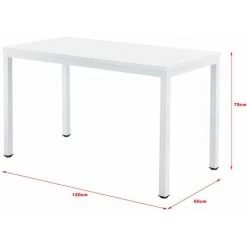 HELLOSHOP26 Bureau Réglable D'ordinateur Poste De Travail Table 120cm Blanc - Blanc -France Bureau Soldes 2022 30973071 3