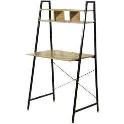 CASAME Bureau L84cm Avec 2 étagères De Rangement - Casâme - Bois