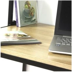 CASAME Bureau L120cm Style Industriel Avec 1 étagère - Casâme - Bois Clair -France Bureau Soldes 2022 31450455 4