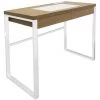 THE HOME DECO FACTORY Bureau En Bois Et Métal Blanc Home Deco Factory