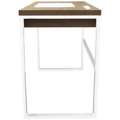 THE HOME DECO FACTORY Bureau En Bois Et Métal Blanc Home Deco Factory -France Bureau Soldes 2022 31489396 5