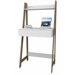 BEAUX MEUBLES PAS CHERS Bureau Secrétaire Blanc Et Châtaignier 9 BEAUX MEUBLES PAS CHERS Bureau Secrétaire Blanc Et Châtaignier -France Bureau Soldes 2022 31545761 3