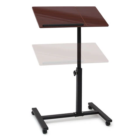 Relaxdays Table Réglable Pour Ordinateur Portable, Roulettes, Support Inclinable, HxLxP: 95x60x40,5 Cm, Brun Foncé 4 Relaxdays Table Réglable Pour Ordinateur Portable, Roulettes, Support Inclinable, HxLxP: 95x60x40,5 Cm, Brun Foncé – Image 2