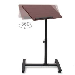 Relaxdays Table Réglable Pour Ordinateur Portable, Roulettes, Support Inclinable, HxLxP: 95x60x40,5 Cm, Brun Foncé 10 Relaxdays Table Réglable Pour Ordinateur Portable, Roulettes, Support Inclinable, HxLxP: 95x60x40,5 Cm, Brun Foncé -France Bureau Soldes 2022 31789456 4