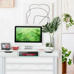 Relaxdays Bureau Avec Tiroirs Et étagère, Moderne, Cadre En Métal,Table De Bureau HlP 77x110x55cm,blanche 9 Relaxdays Bureau Avec Tiroirs Et étagère, Moderne, Cadre En Métal,Table De Bureau HlP 77x110x55cm,blanche -France Bureau Soldes 2022 31795876 3