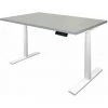 NOVIGAMI Bureau Assis-debout électrique Josi | LxP 1200 X 800 Mm | Boutons De Mémorisation | Piétement Blanc | Gris Platine | - Platine, Blanc Piétement
