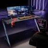 Bureau Gaming Grand 140cm à LED Inclus Tapis Souris Gobelet Support Casque Porte SIRHONA -France Bureau Soldes 2022 32025124 1