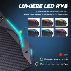 Bureau Gaming Grand 140cm à LED Inclus Tapis Souris Gobelet Support Casque Porte SIRHONA 9 Bureau Gaming Grand 140cm à LED Inclus Tapis Souris Gobelet Support Casque Porte SIRHONA -France Bureau Soldes 2022 32025124 3