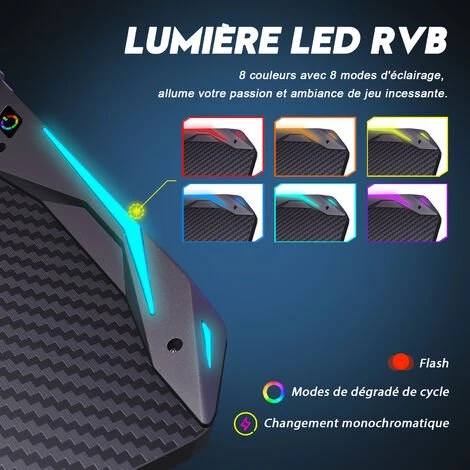 Bureau Gaming Grand 140cm à LED Inclus Tapis Souris Gobelet Support Casque Porte SIRHONA 5 Bureau Gaming Grand 140cm à LED Inclus Tapis Souris Gobelet Support Casque Porte SIRHONA – Image 3