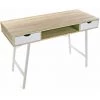 Versa Dereham Bureau Informatique Table D'étude Pour Ordinateur, 76x48x120cm - Marron