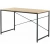 HELLOSHOP26 Bureau Poste De Travail Ordinateur Table MDF 120 Cm Beige Et Noir - Beige
