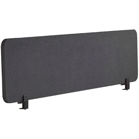 BELIANI Séparateur De Bureau 180 X 40 Cm Gris Foncé - Gris 3 BELIANI Séparateur De Bureau 180 X 40 Cm Gris Foncé - Gris