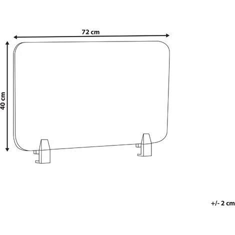 BELIANI Séparateur De Bureau 72 X 40 Cm Bleu - Bleu 5 BELIANI Séparateur De Bureau 72 X 40 Cm Bleu - Bleu – Image 3