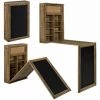 HELLOSHOP26 Table Murale Pliable Bureau Mural Rabattable MDF 156 Cm Marron Noir - Marron -France Bureau Soldes 2022 32184921 1