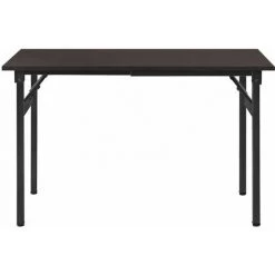 HELLOSHOP26 Table Pliant De Cuisine Salle à Manger Hauteur Réglable Pour 4 Personnes 120 Cm Marron Et Noir - Marron -France Bureau Soldes 2022 32186293 2