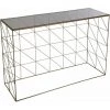Versa Freiburg Meuble D'Entrée Étroit, Table Console, 80,5x30x100cm - Cuivré Et Noir