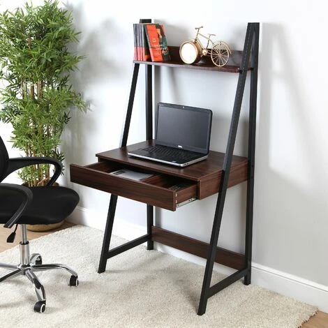 Versa Olympia Bureau Informatique Table D'étude Pour Ordinateur, 146,5x48x74cm - Marron 4 Versa Olympia Bureau Informatique Table D'étude Pour Ordinateur, 146,5x48x74cm - Marron – Image 2