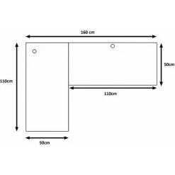 MEBEL SYSTEM MÖBEL SYSTEM Grand Bureau D'angle En L Ou Table De Bureau En Angle Avec Passage De Câbles Intégré Et éclairage LED Intégré, Fabriqué En UE:blanc -France Bureau Soldes 2022 32593461 3