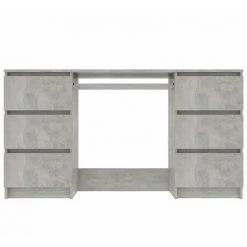 TRUE DEAL Bureau Gris Béton 140x50x77 Cm Aggloméré -France Bureau Soldes 2022 32633798 4