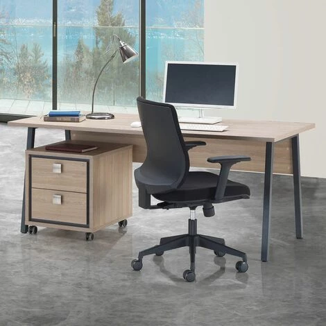 ALTOBUY LYDIA - Bureau Aspect Bois Longueur 180cm - Marron Clair 4 ALTOBUY LYDIA - Bureau Aspect Bois Longueur 180cm - Marron Clair – Image 2