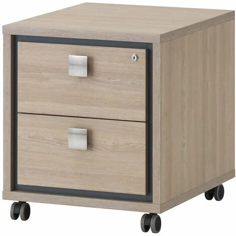 ALTOBUY LYDIA - Caisson à Roulette Aspect Bois H50cm Pour Bureau - Marron Clair 3 ALTOBUY LYDIA - Caisson à Roulette Aspect Bois H50cm Pour Bureau - Marron Clair