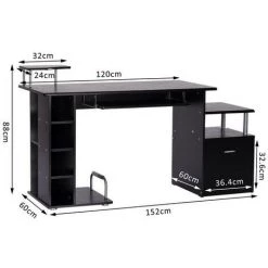 MH Bureau Pour Ordinateur HANDY Noir 9 MH Bureau Pour Ordinateur HANDY Noir -France Bureau Soldes 2022 33195937 3