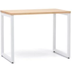 BOX FURNITURE Table Bureau ICub Strong ECO 60x100x75 Cm Blanc Naturel - Blanc