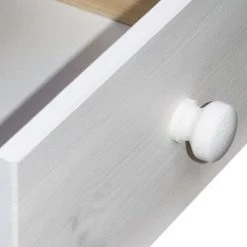 YOUTHUP Bureau Avec 4 Tiroirs 110x50x74 Cm Bois De Pin Massif - Blanc -France Bureau Soldes 2022 33314101 4