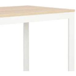 ASUPERMALL Bureau D'ordinateur Blanc Et Chene 120x60x70 Cm -France Bureau Soldes 2022 33371348 5