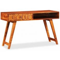 ASUPERMALL Table D'ecriture Bois Massif De Sesham 118 X 50 X 76 Cm -France Bureau Soldes 2022 33371562 4